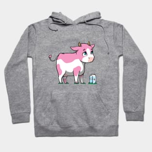 cute strawberry milk cow Hoodie